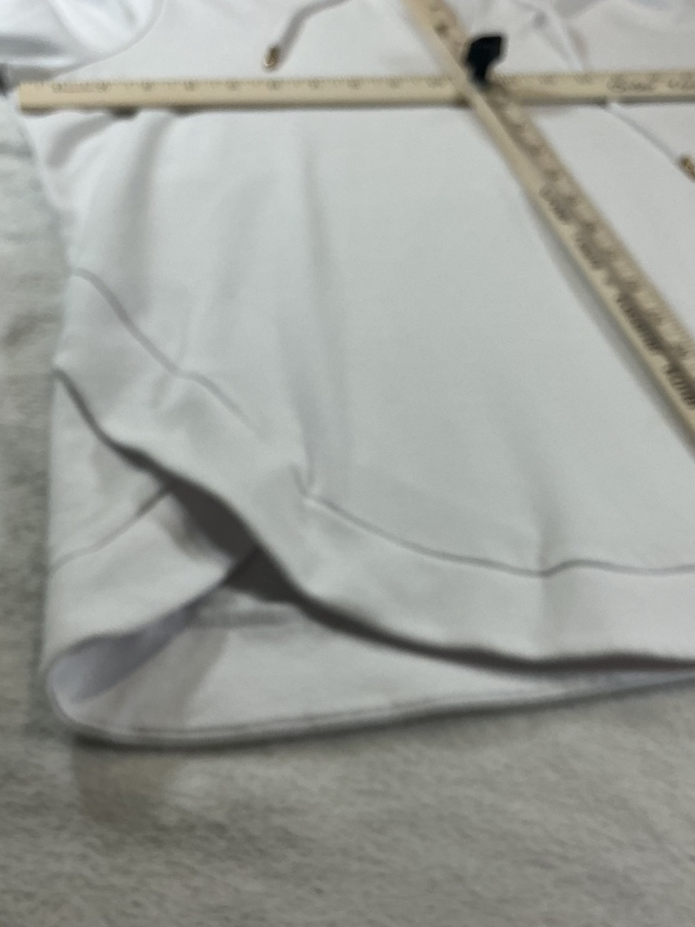 Michael Kors Women White Cross Hem V-Neck Hoodie Loungewear Athleisure Logo XL - Picture 5 of 8